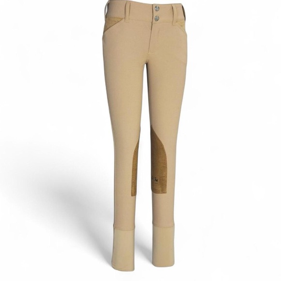 🏇Equine Couture Coolmax Champion Breeches | Child’s 16 | Knee Patch Riding Pants - Picture 1 of 8